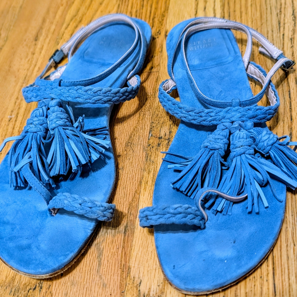 Blue Suede Women's Sandals